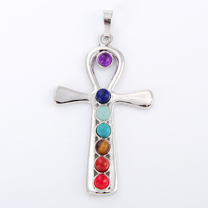 Yoga Health & Fitness Center - 7 Chakra Stone Ketting Hanger Yoga