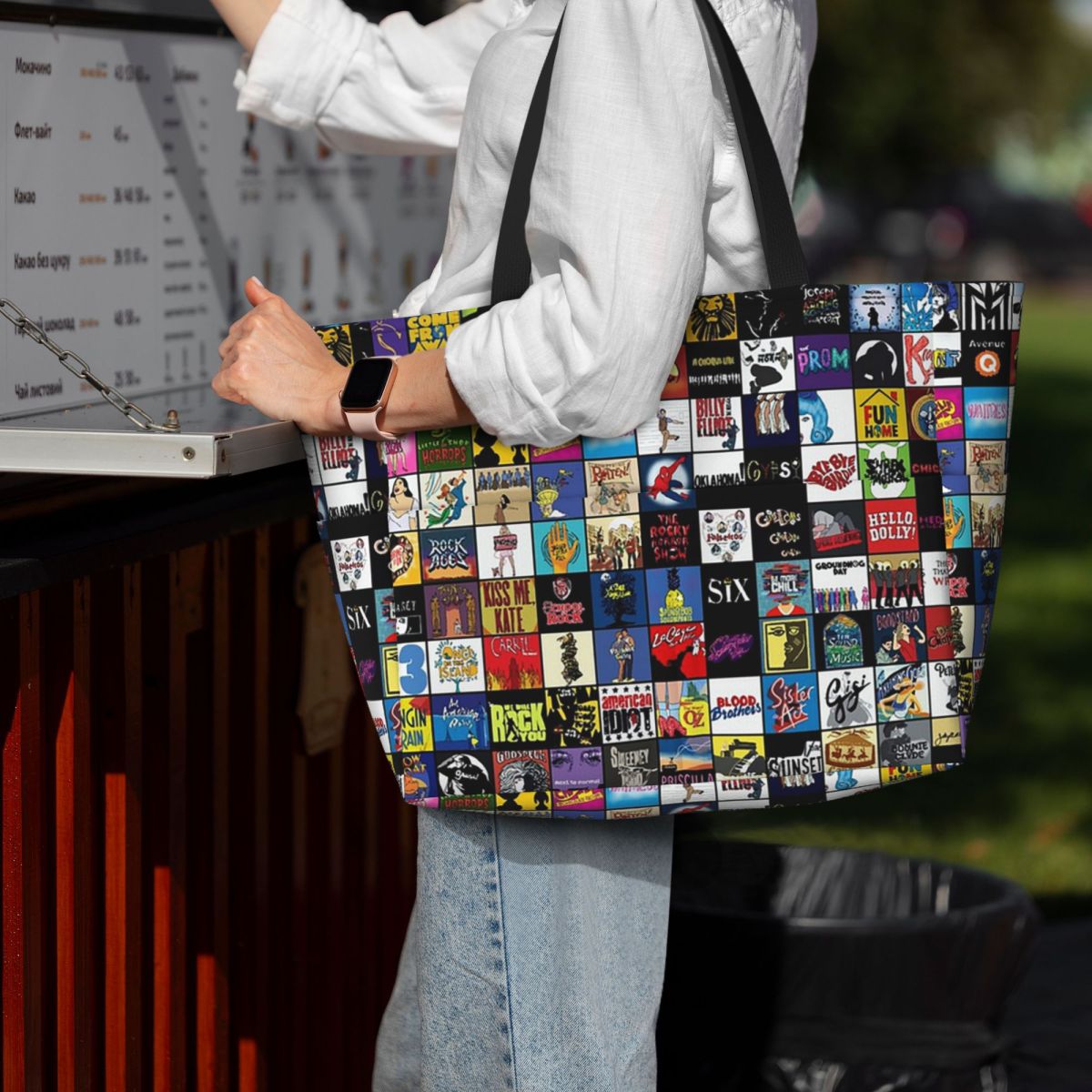 Yoga Fitness Tote - Broadway Musical Theater Logo's - Handgetekende