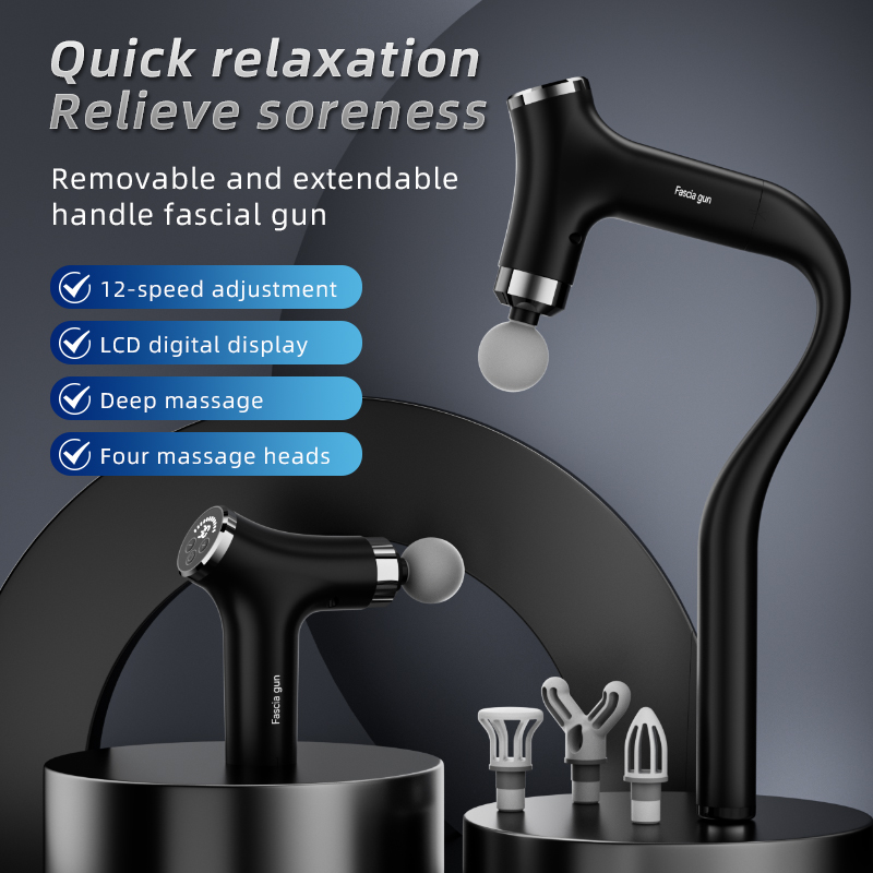 Vibration Massage Gun - Multifunctionele intelligente massagegun, afneembaar, handzaam, met