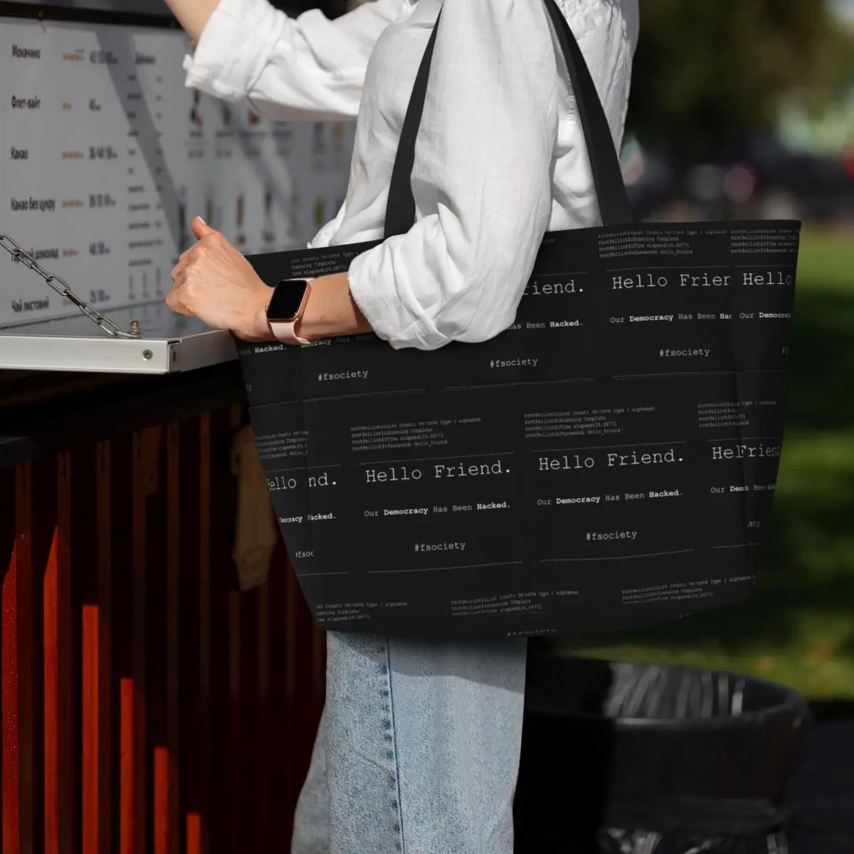 Yoga Fitness Tote - Mr Robot Hello Friend Fsociety Strandtas