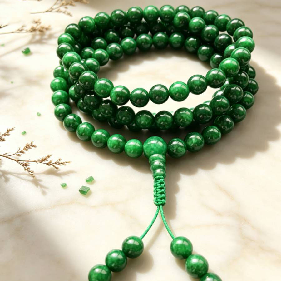 Yoga Health & Fitness Center - 6Mm 108 Natuurlijke Groene Jade Kralen
