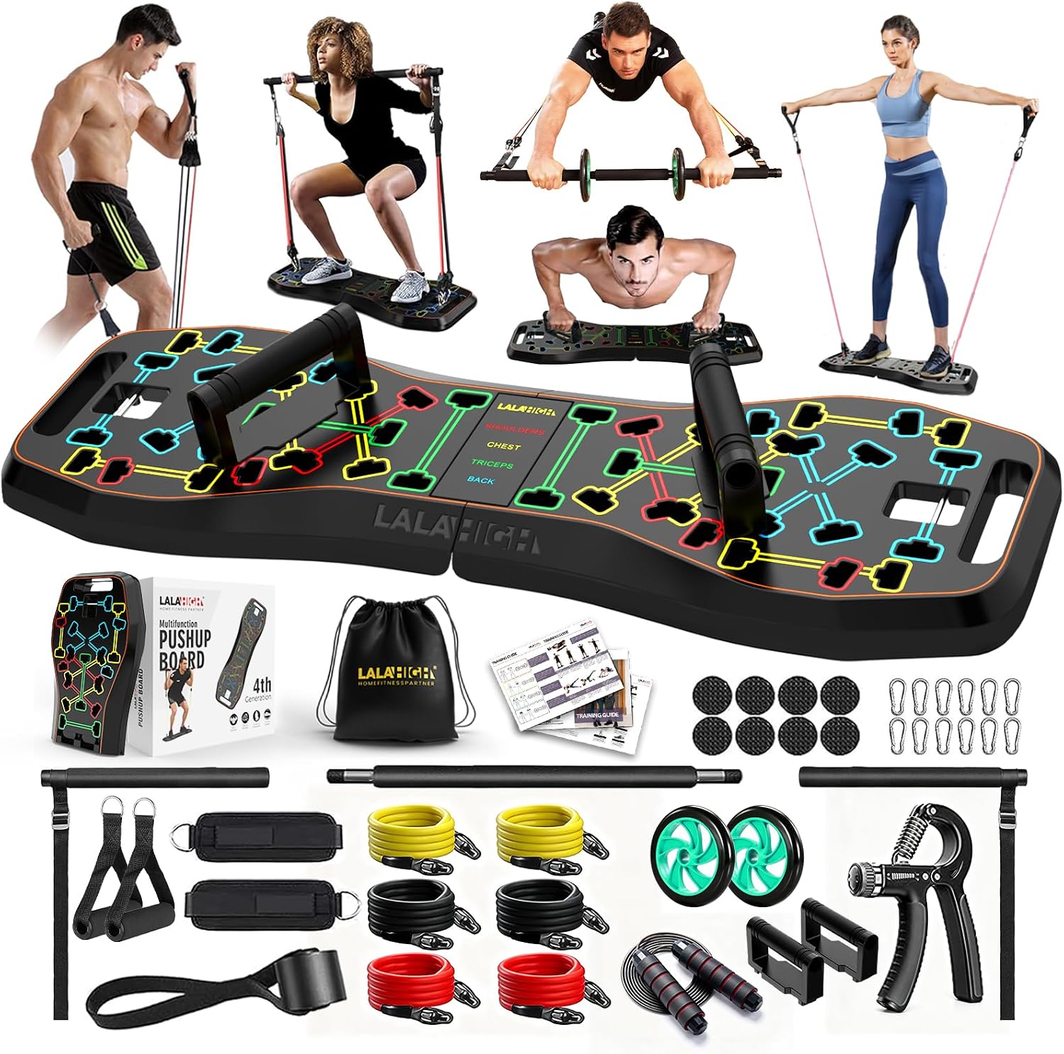 Push Up Board - LALAHIGH Push Up Board, 36-in-1 Home