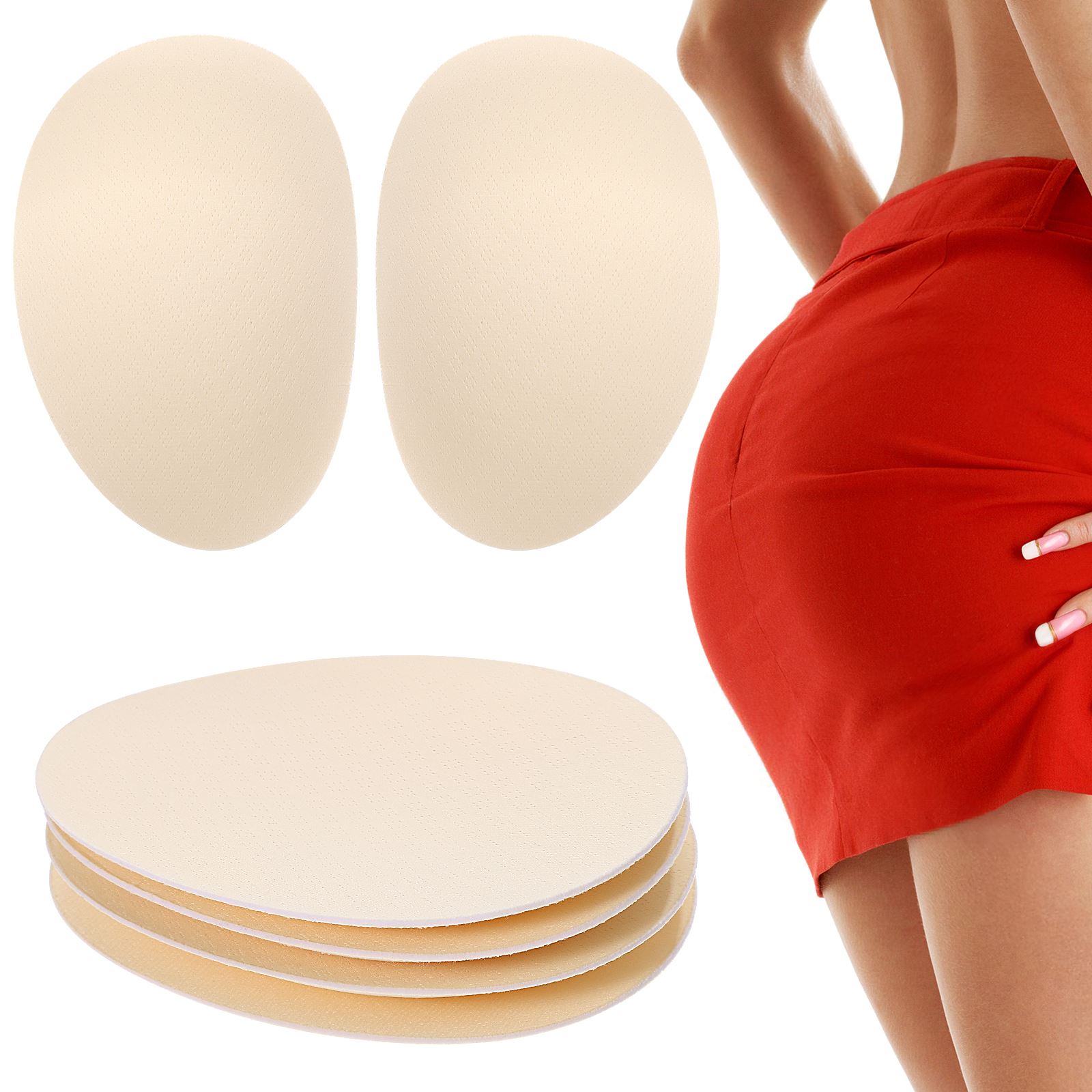 Hip Thrust Pad - 4 stks Crossdressing Heupkussentjes Spons Gewatteerde