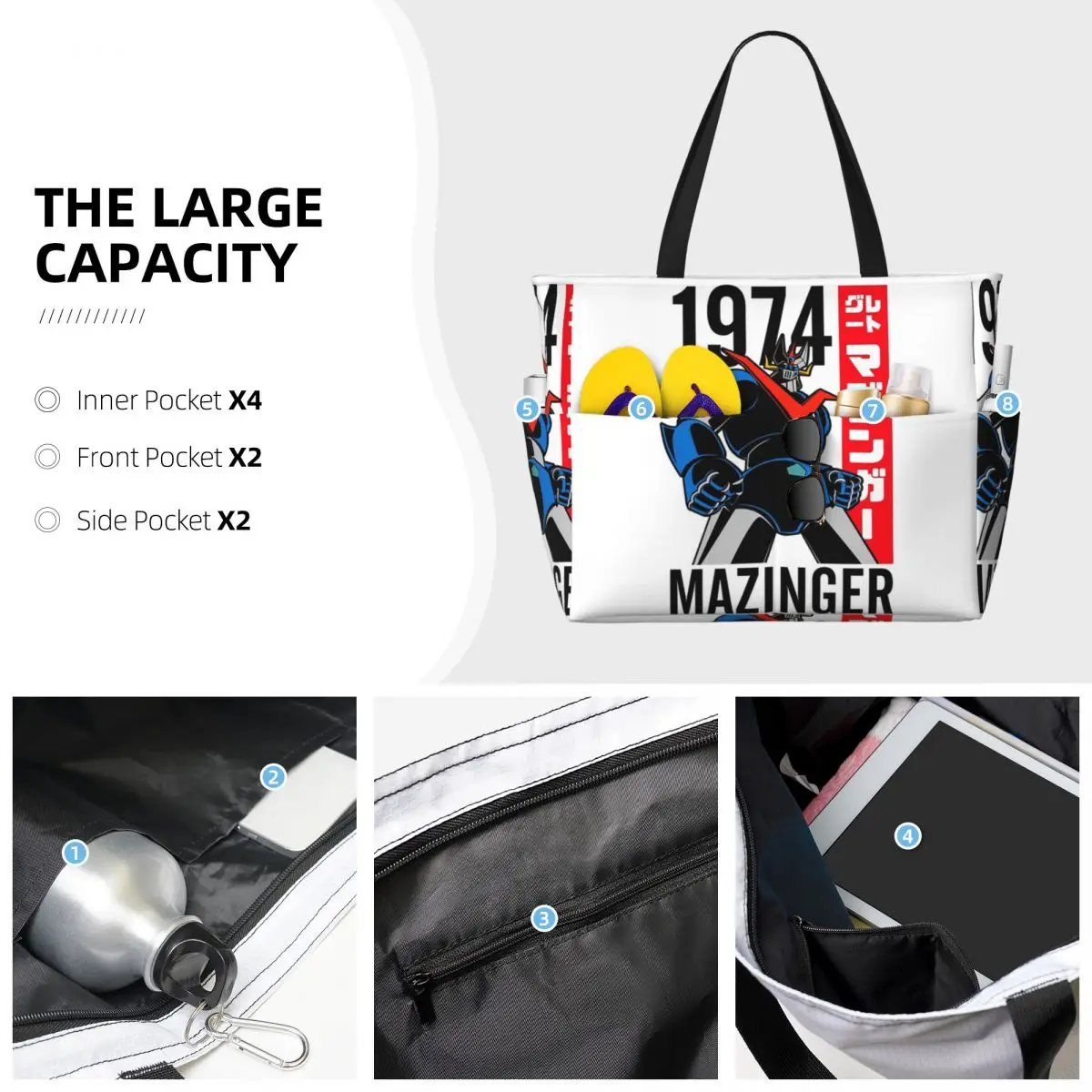 Mazinger Z Mad Robot Grendizer - Yoga Fitness Tote recensie en prijs