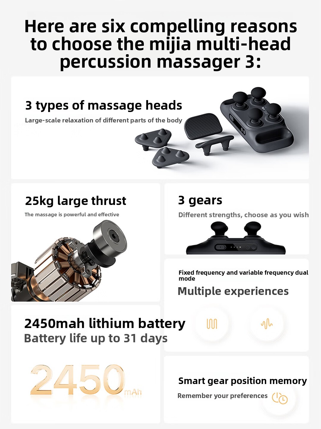 Mijia Multi-Head Massage Gun 3 - Vibration Massage Gun recensie en prijs
