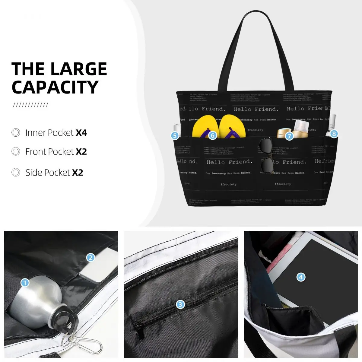 Mr Robot Hello Friend Fsociety - Yoga Fitness Tote recensie en prijs