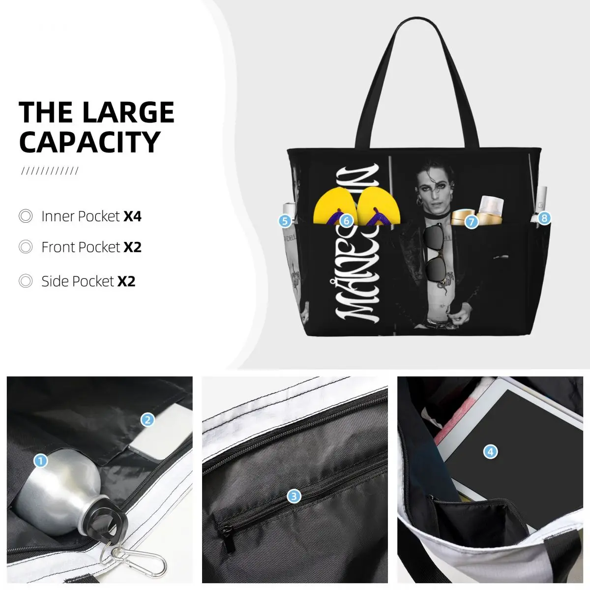Damiano David Maneskin Strandt - Yoga Fitness Tote recensie en prijs