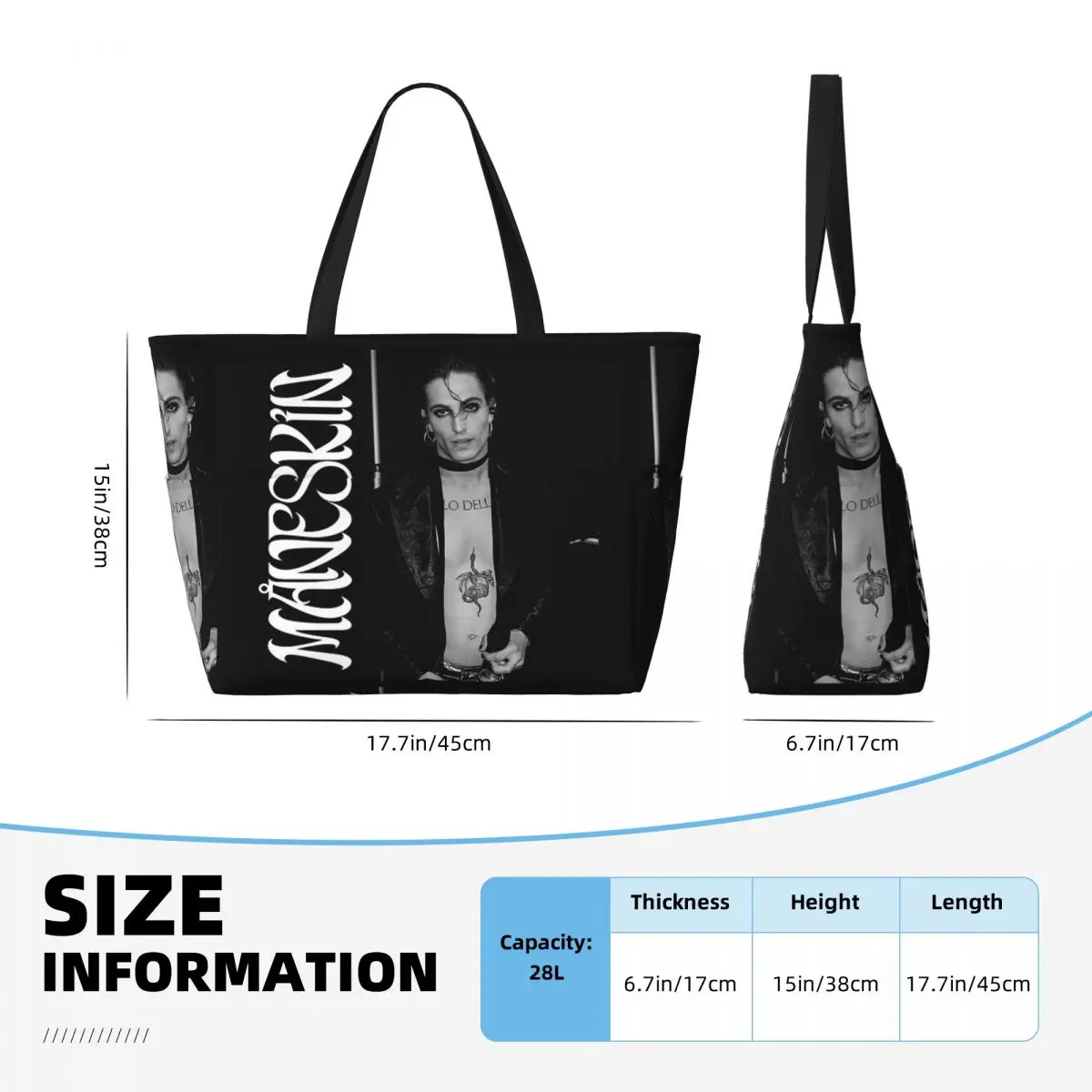 Damiano David Maneskin Strandt - Yoga Fitness Tote recensie en prijs