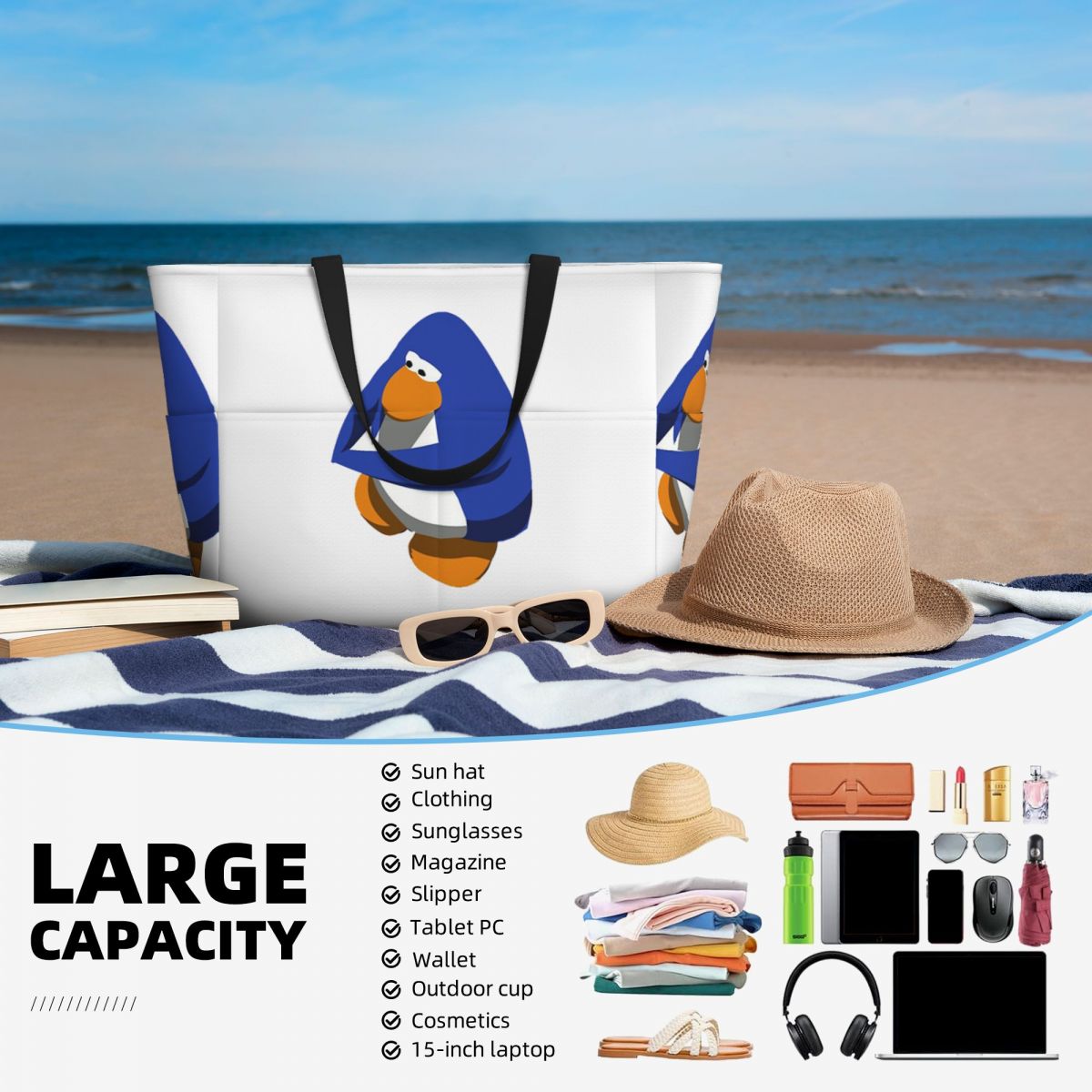 Club Penguin BOI Strandtas Spo - Yoga Fitness Tote recensie en prijs