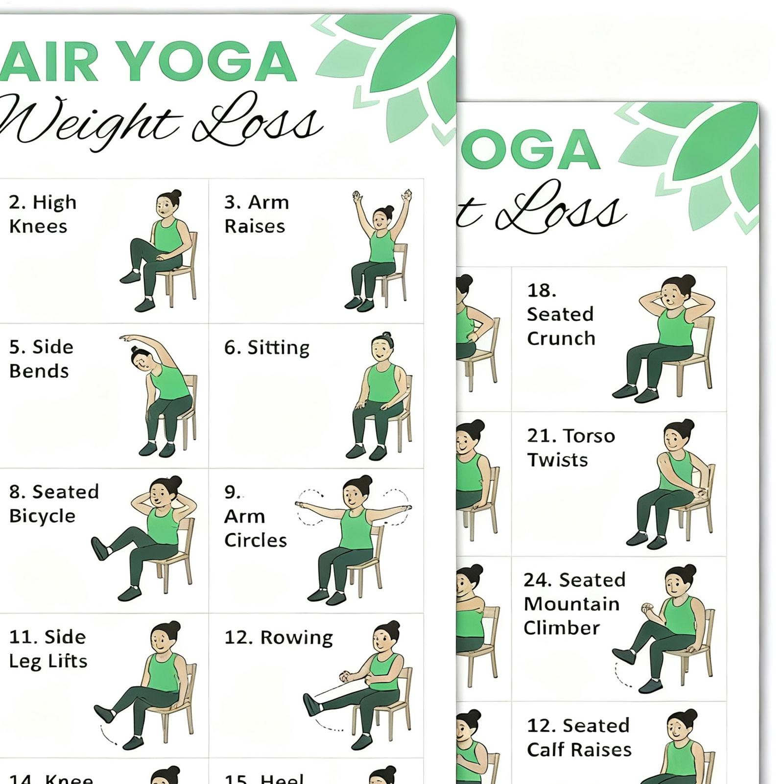 2 stuks yogaposter, thuisoefen - Yoga Health & Fitness Center recensie en prijs
