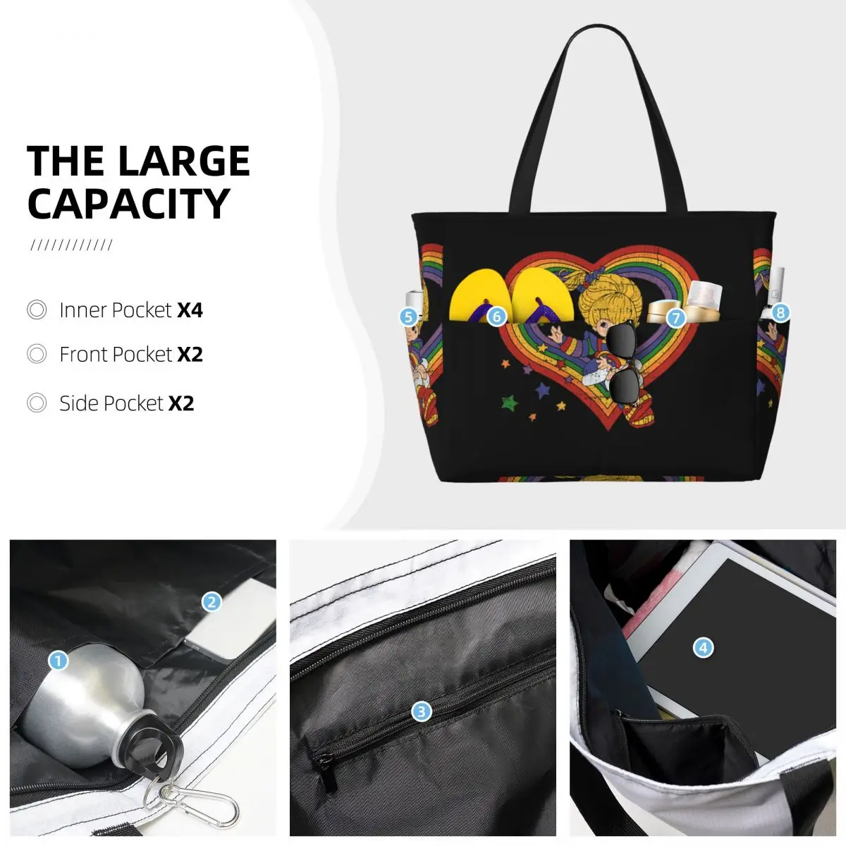 Rainbow Brite met Rainbow Hear - Yoga Fitness Tote recensie en prijs