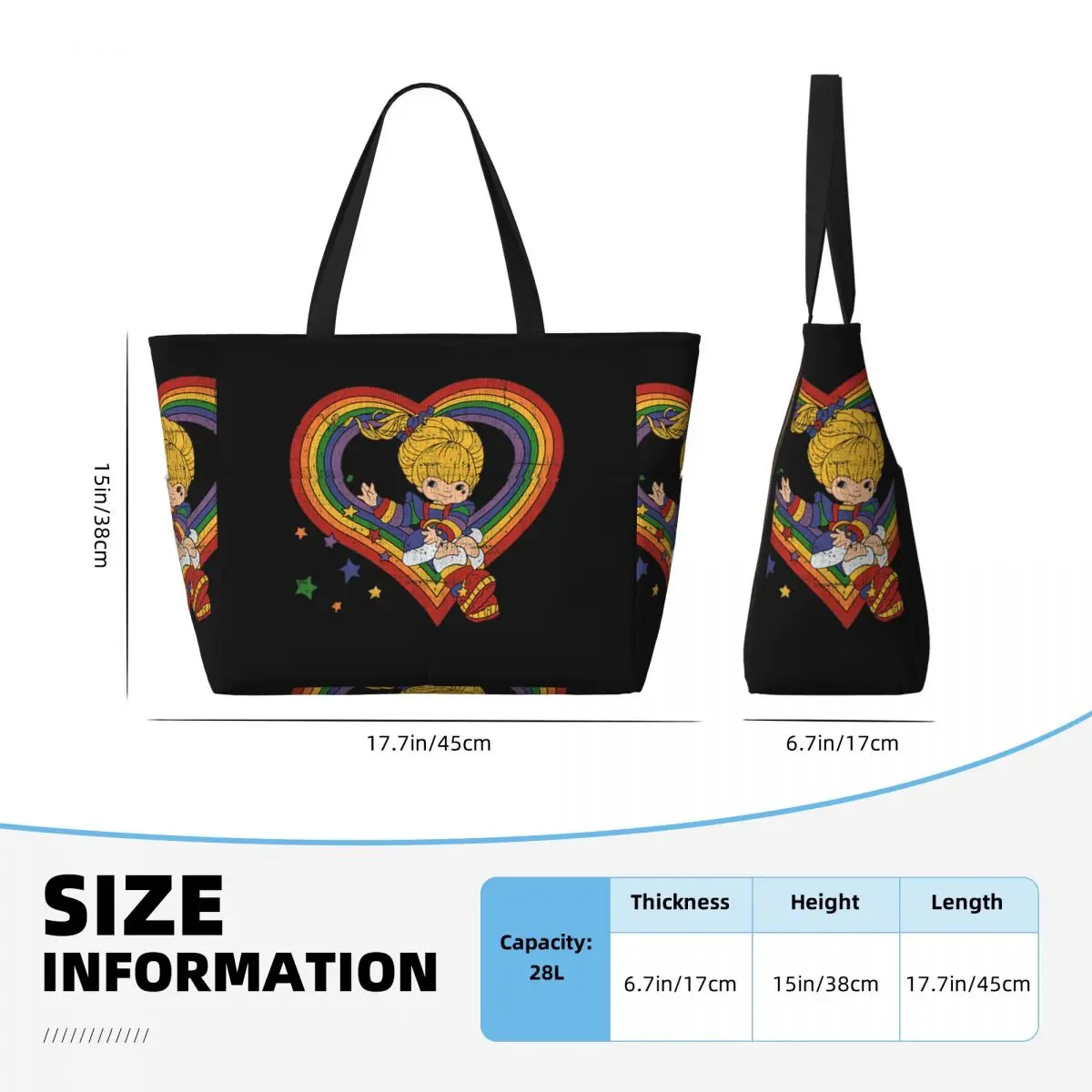 Rainbow Brite met Rainbow Hear - Yoga Fitness Tote recensie en prijs